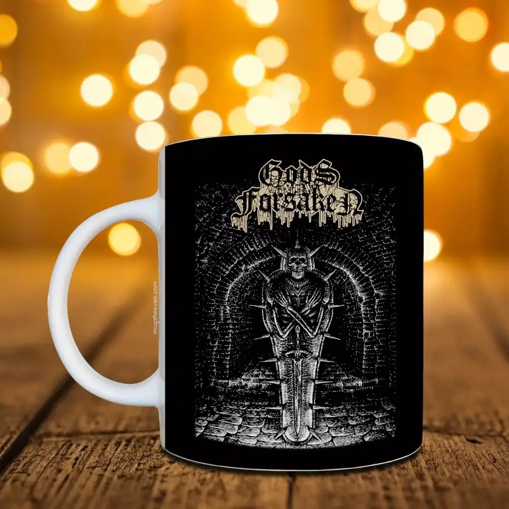 GodsForsaken Band Mug, GodsForsaken In a Pitch Black Grave Cover Coffee Mug, Death Metal Merch