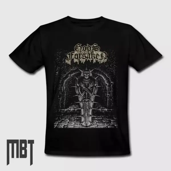GodsForsaken Band T-Shirt, GodsForsaken In a Pitch Black Grave Cover Tee-Shirt, Death Metal Merch