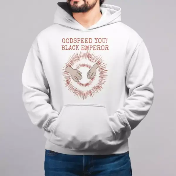 Godspeed You! Black Emperor Lift Your Skinny Fists Hoodie, Godspeed You! Black Emperor Hooded Sweatshirt, Rock Merch - Image 3