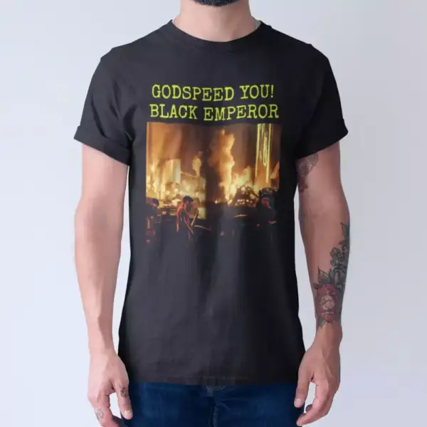 Godspeed You! Black Emperor Live At Rome T-Shirt, Godspeed You! Black Emperor Tee Shirt, Rock Merch - Image 3