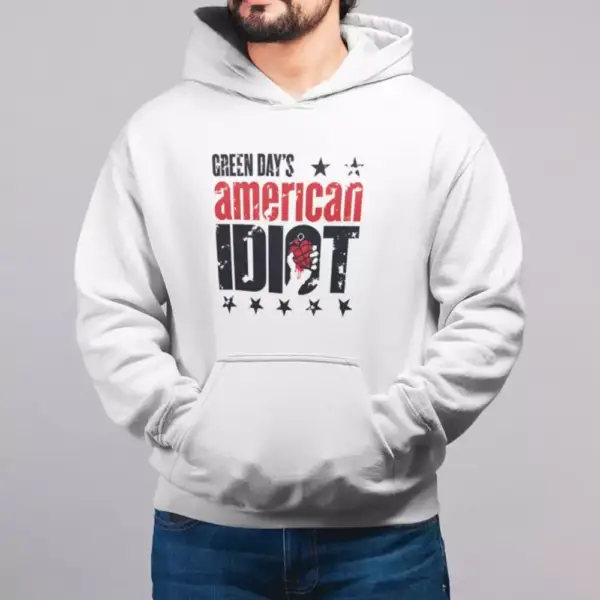 Green Day Hoodie, Green Day American Idiot Hooded Sweatshirt - Image 3
