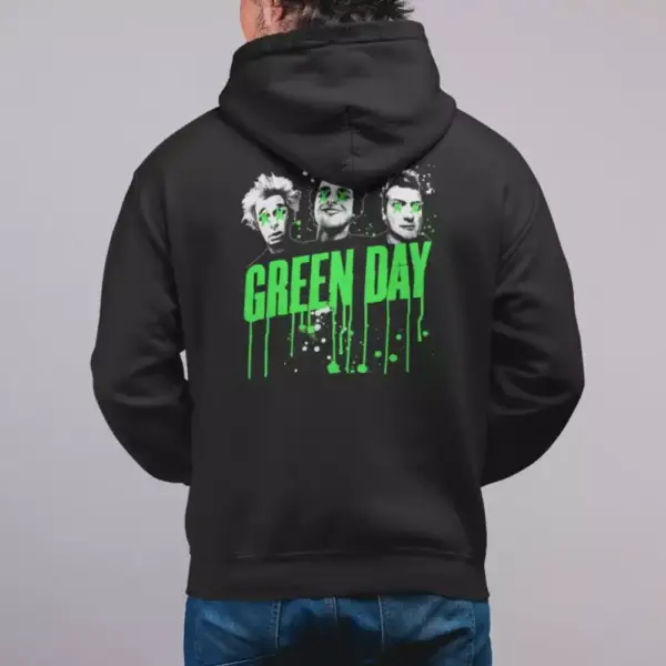 Green Day Hoodie, Green Day Members Hooded Sweatshirt - Image 2