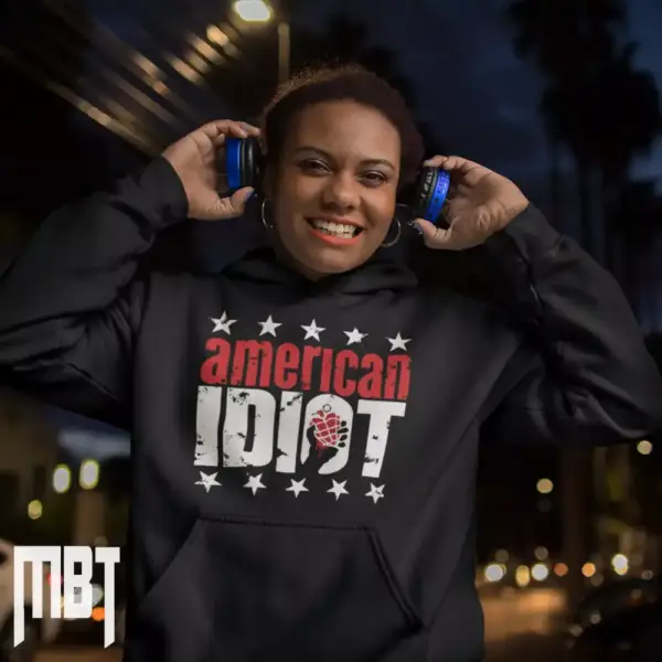 Green Day Hoodie, Green Day American Idiot Hooded Sweatshirt - Image 2
