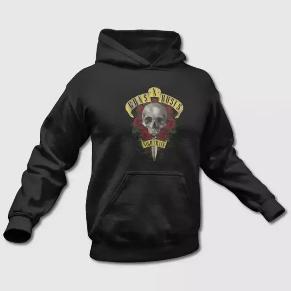 Guns n Roses Hoodie, Guns n Roses Skullhead Hooded Sweatshirt