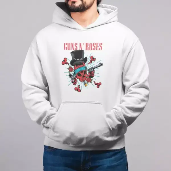 Guns n Roses Hoodie, Guns n Roses Skullhead Hooded Sweatshirt - Image 3