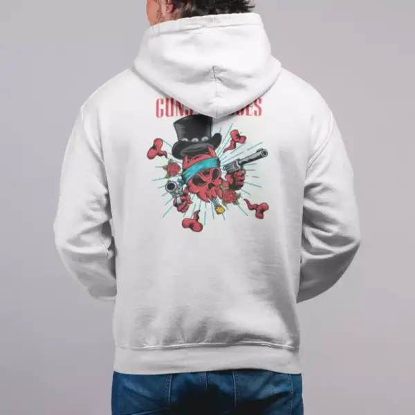 Guns n Roses Hoodie, Guns n Roses Skullhead Hooded Sweatshirt - Image 2