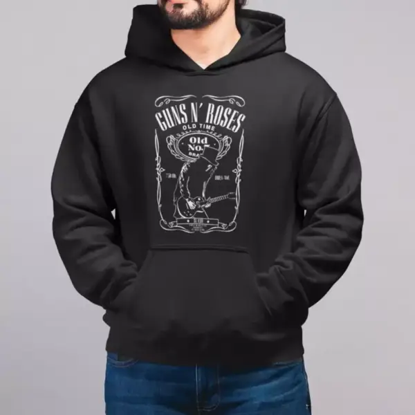 Guns n Roses Hoodie, Guns n Roses Slash Label Hooded Sweatshirt - Image 3