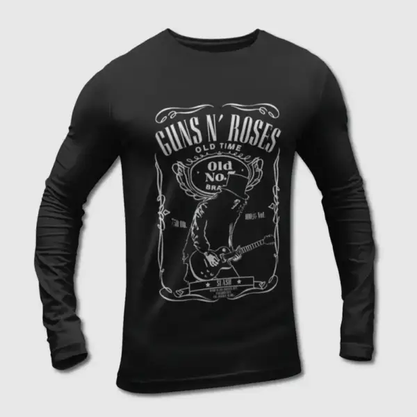 Guns n Roses Long Sleeve T-Shirt, Guns n Roses Slash Label Long Sleeve T-Shirt