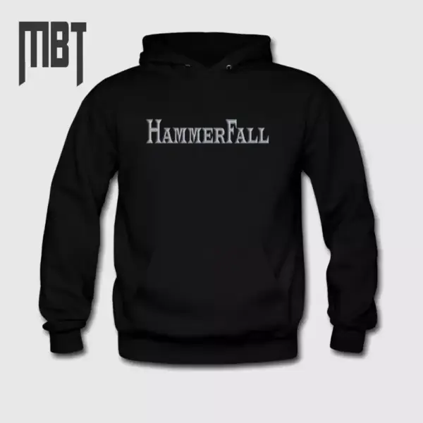 HammerFall Band Hoodie, HammerFall Logo Hooded Sweatshirt, Heavy Metal Merch