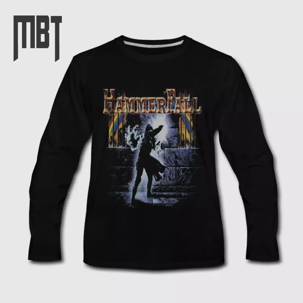 HammerFall Band Long Sleeve T-Shirt, HammerFall I Want Out Cover Long Sleeve Tee-Shirt, Heavy Metal Merch