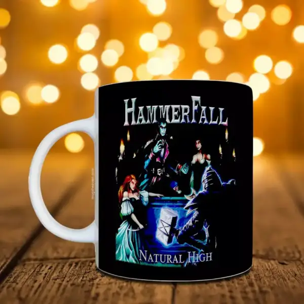 HammerFall Band Mug, HammerFall Natural High Cover Coffee Mug, Heavy Metal Merch