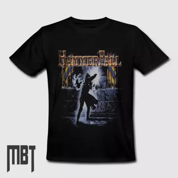 HammerFall Band T-Shirt, HammerFall I Want Out Cover Tee-Shirt, Heavy Metal Merch