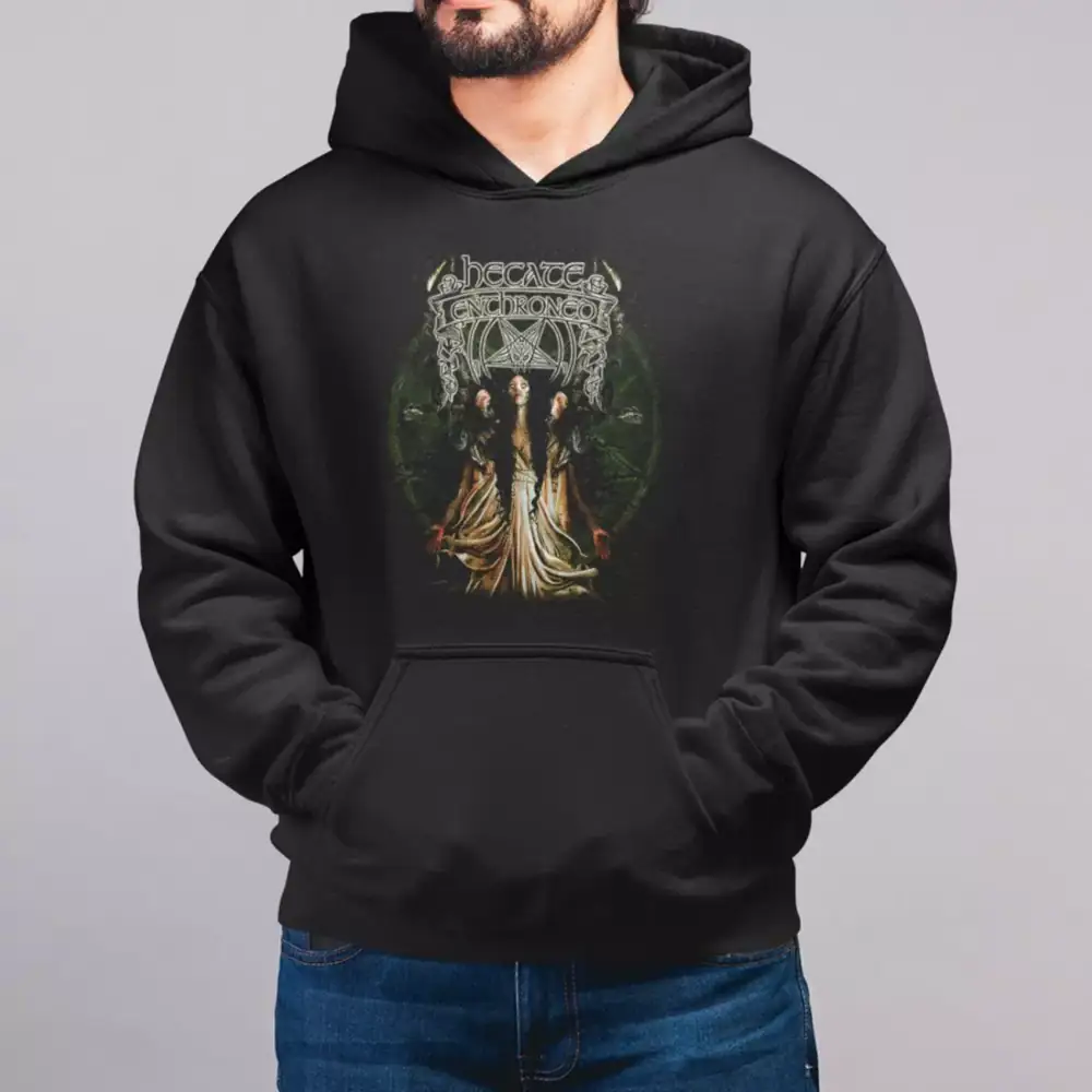Hecate Enthroned Band Hoodie, Hecate Enthroned In Spain Hooded Sweatshirt - Image 3