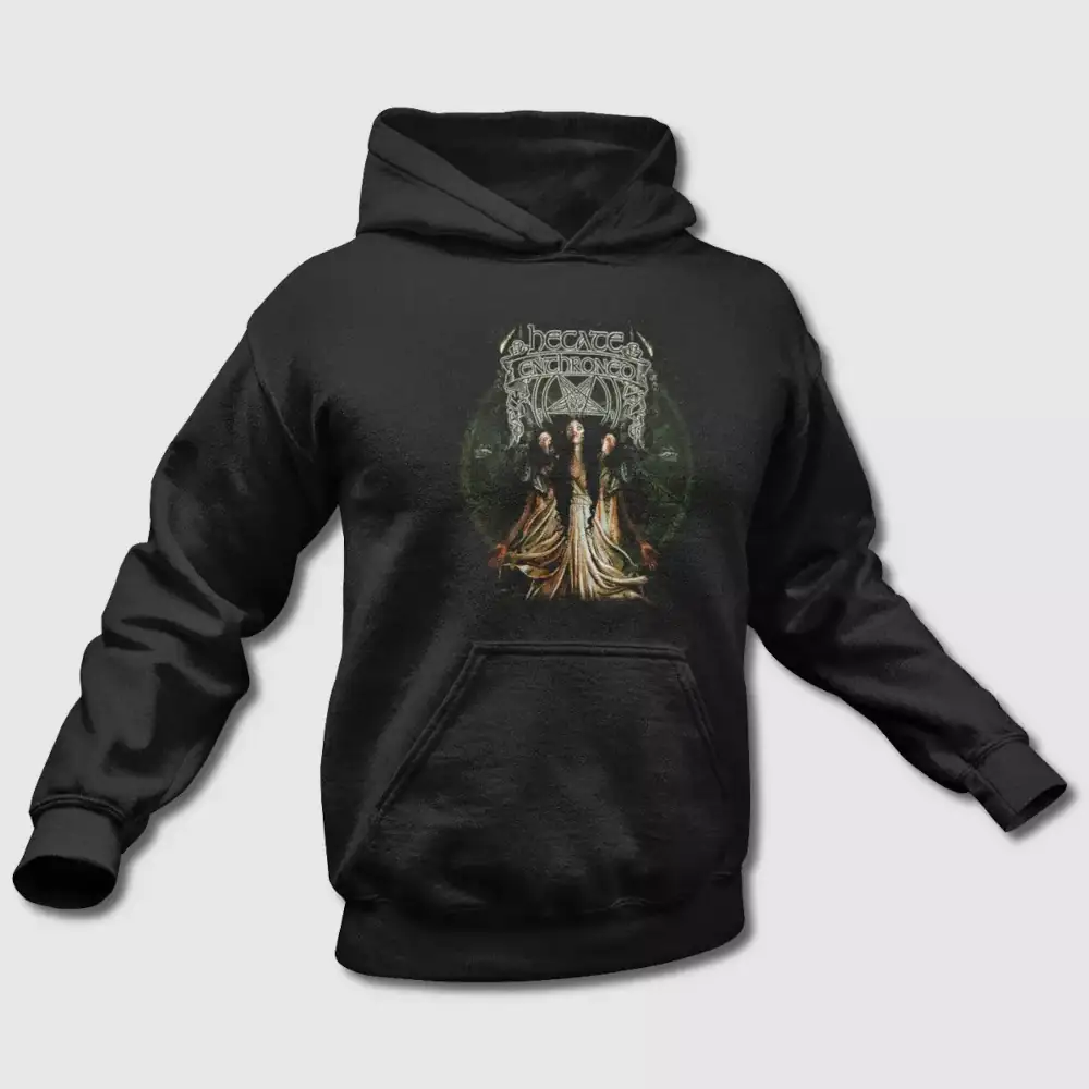 Hecate Enthroned Band Hoodie, Hecate Enthroned In Spain Hooded Sweatshirt