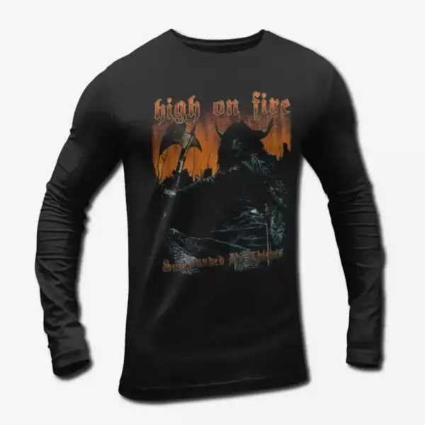 High on Fire Surrounded by Thieves Long Sleeve T-Shirt, High on Fire Band Doom Metal Merch