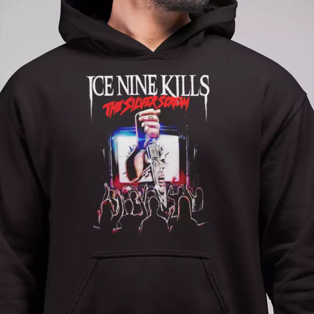 Ice Nine Kills Hoodie, Ice Nine Kills The Silver Scream Hooded Sweatshirt, Heavy Metal Merch - Image 2