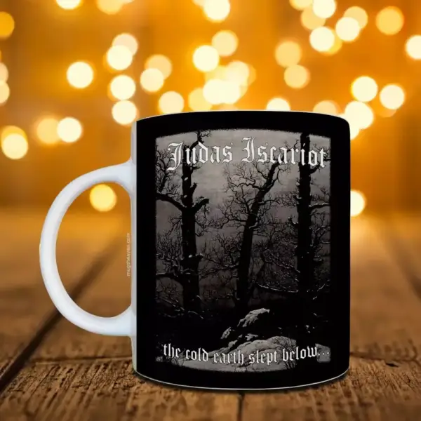 Judas Iscariot Mug, Judas Iscariot The Cold Earth Slept Below Coffee Mug, Metal Merch, Black Metal