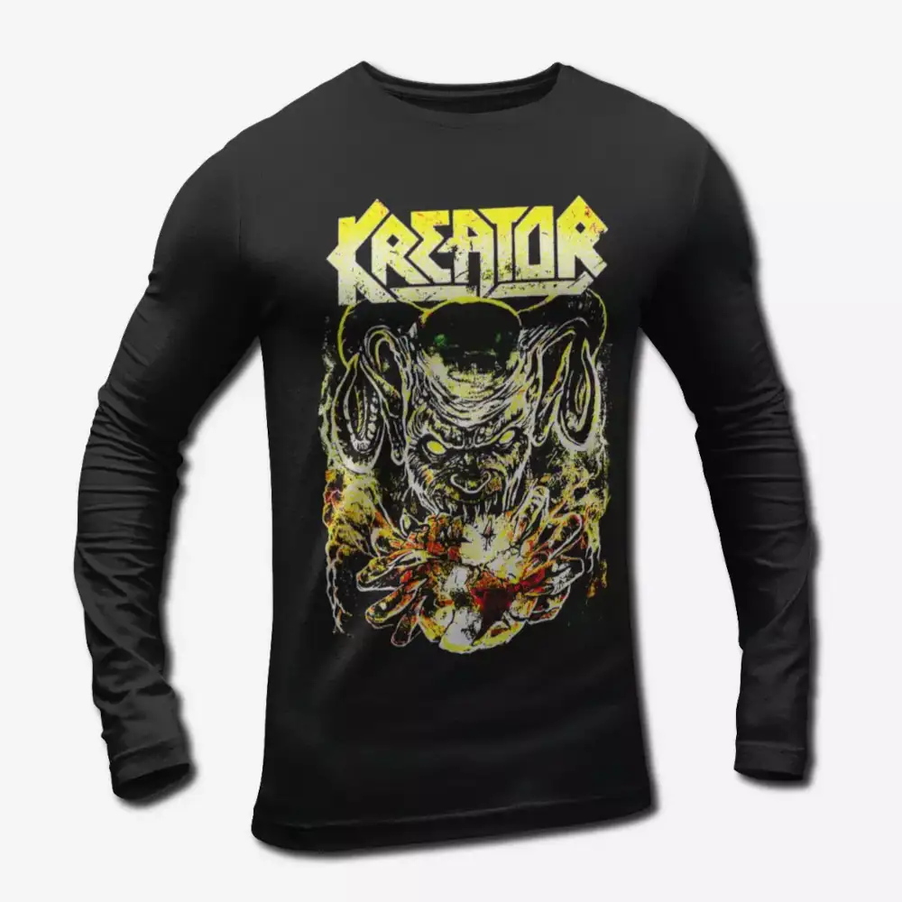 Kreator Artwork Long Sleeve T-Shirt, Thrash Metal Merch
