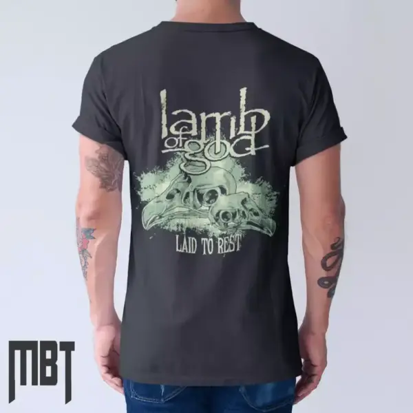 Lamb of God Band T-Shirt, Lamb of God Laid To Rest Artwork Tee-Shirt, Death Metal Merch - Image 2
