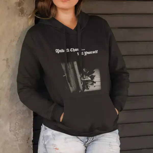 Make a Change... Kill Yourself Hoodie, Make a Change Kill Yourself Hooded Sweatshirt Depressive Black Metal Merch