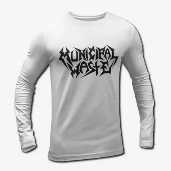 Municipal Waste Logo Long Sleeve T-Shirt, Municipal Waste Thrash Metal Merch