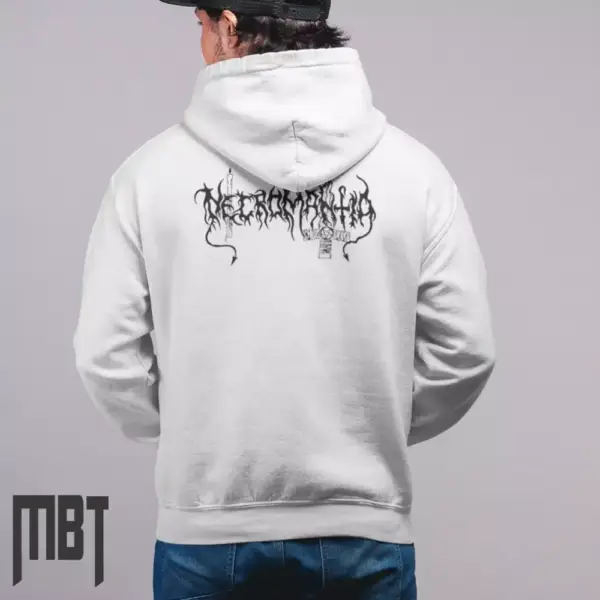 Necromantia Band Hoodie, Necromantia Logo Hooded Sweatshirt, Black Metal Merch - Image 2