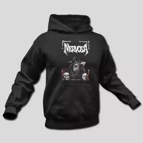 Nervosa Hoodie, Nervosa Downfall Of Mankind Hooded Sweatshirt, Thrash Metal Merch - Image 2