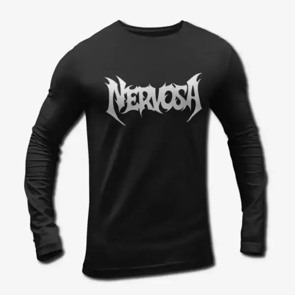 Nervosa Logo Long Sleeve T-Shirt, Nervosa Band Thrash Metal Merch