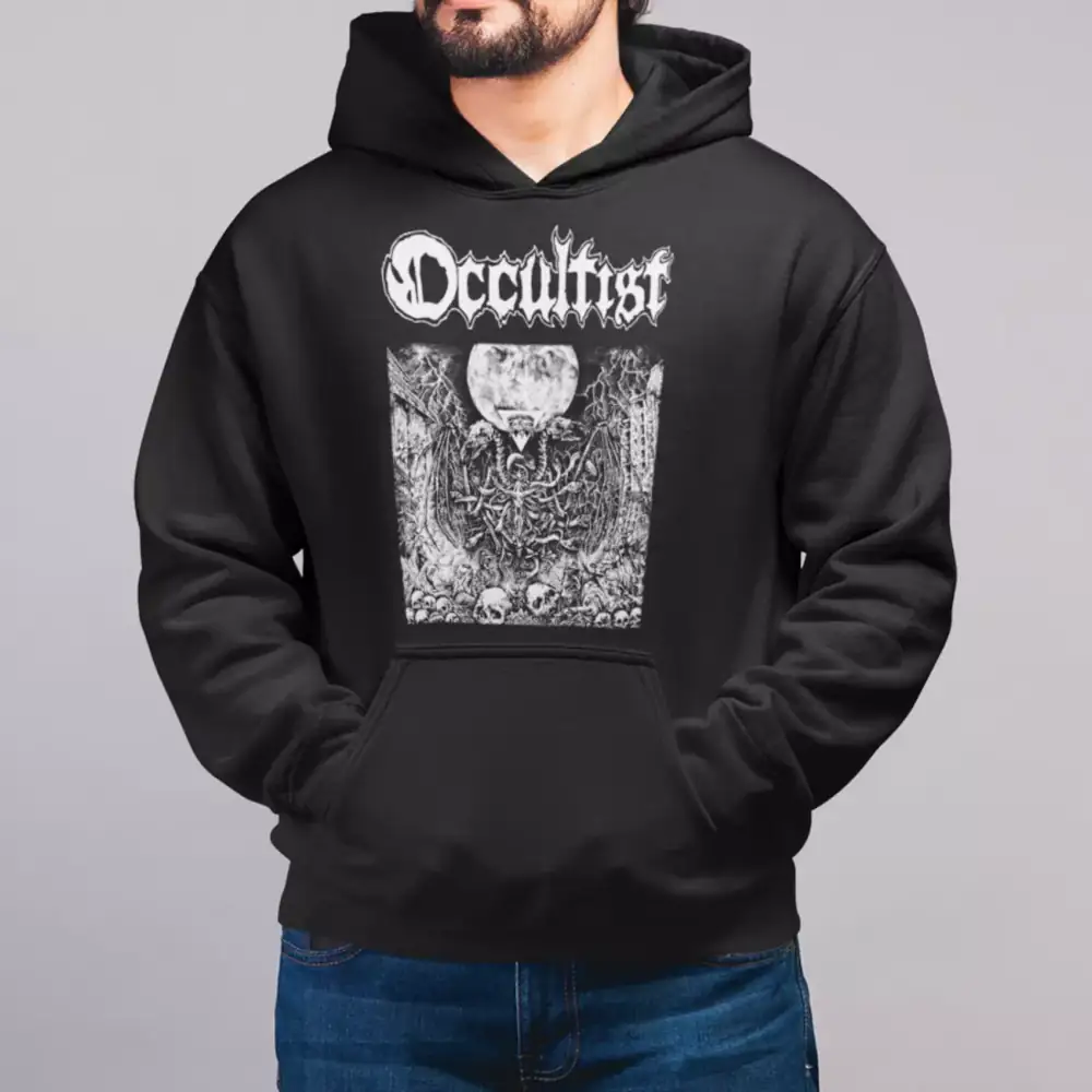 Occultist Hoodie, Occultist Death Sigils Hooded Sweatshirt, Thrash Metal Merch