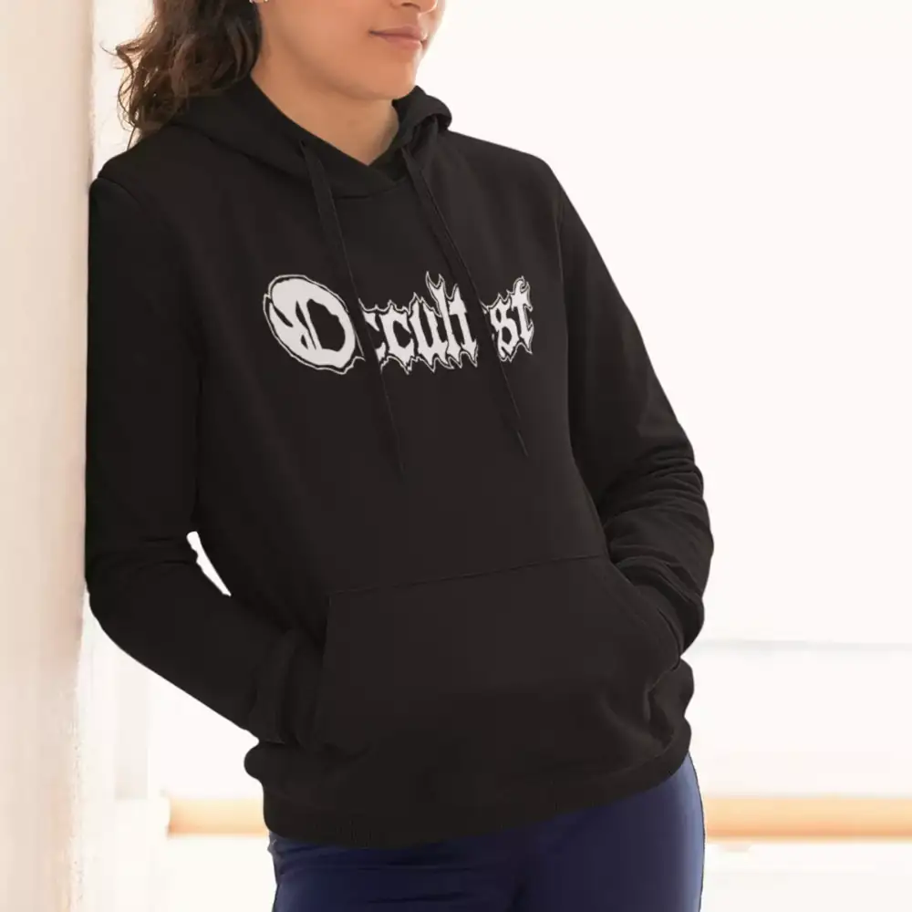 Occultist Hoodie, Occultist Logo Hooded Sweatshirt, Thrash Metal Merch - Image 2