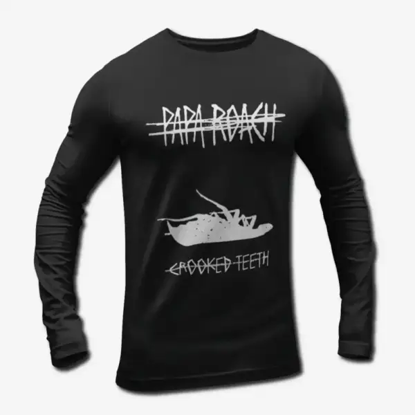 Papa Roach Crooked Teeth Long Sleeve T-Shirt, Hard Rock, Alternative Metal Merch