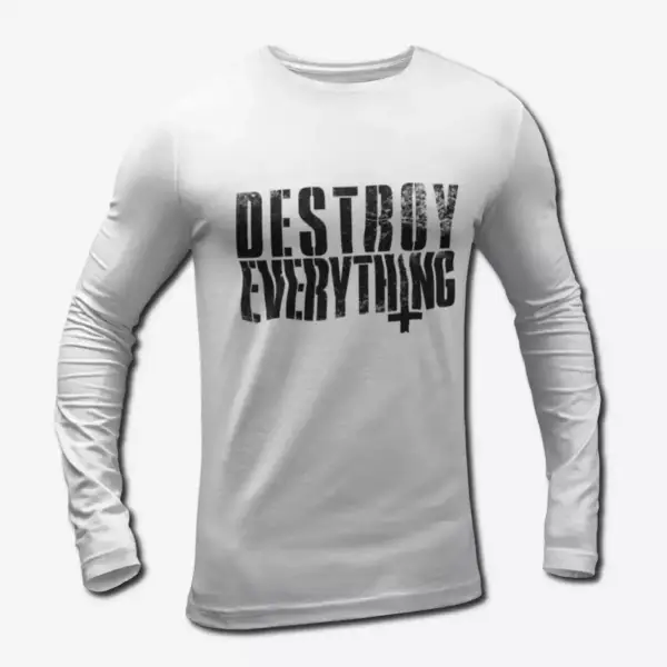 Destroy Everything Long Sleeve T-Shirt, Industrial Metal Merch