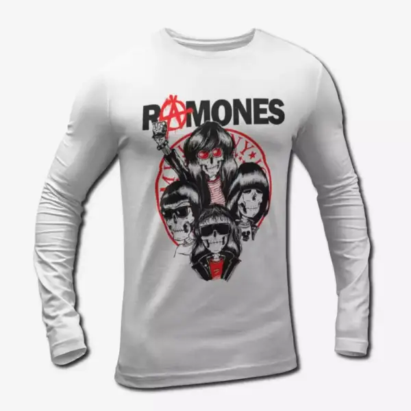 Ramones Anarchy Long Sleeve T-Shirt, Punk Rock Merch