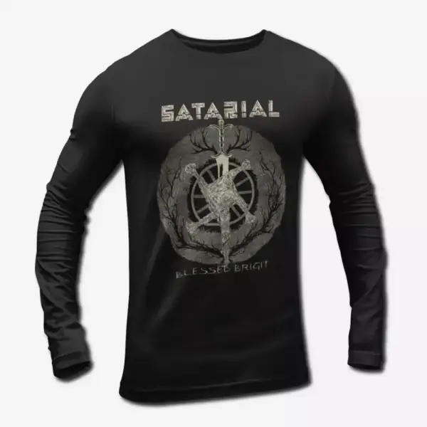 Satarial Blessed Brigit Long Sleeve T-Shirt, Satarial Band Black Metal Merch