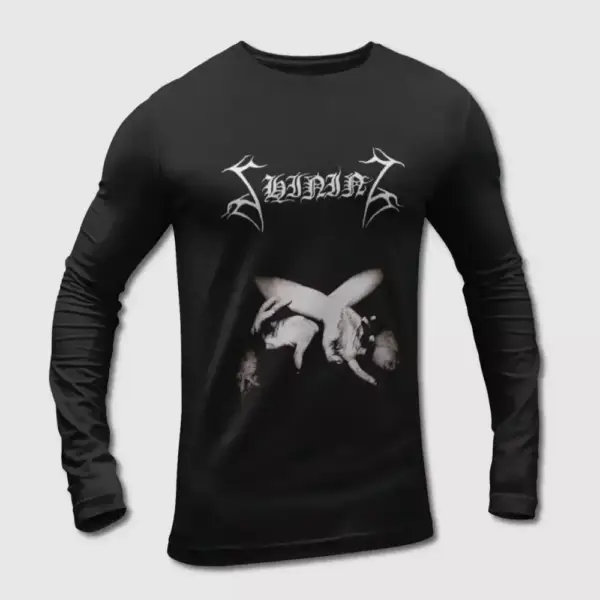 Shining Band Long Sleeve T-Shirt, Shining Varg Utan Flock Long Sleeve Tee-Shirt, Black Metal Merch