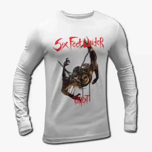 Six Feet Under Torment Long Sleeve T-Shirt, Six Feet Under Band Death Metal Merch