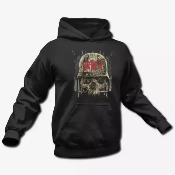 Slayer Skullhead Logo Hoodie, Thrash Metal Merch