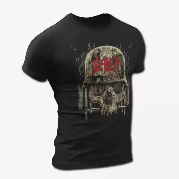 Slayer Skullhead Logo T-Shirt, Thrash Metal Merch