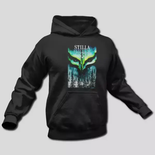 Stilla Hoodie, Stilla Synviljor Hooded Sweatshirt, Black Metal Merch - Image 2