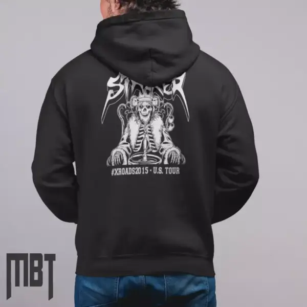 Striker Band Hoodie, Striker Xroads 2015 US Tour Hooded Sweatshirt, Heavy Metal Merch - Image 3