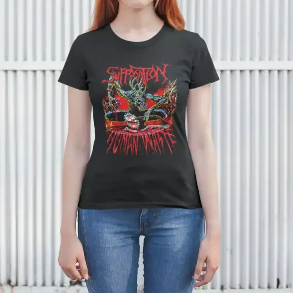Suffocation Band T-Shirt, Suffocation Human Waste Artwork Tee Shirt, Technical Death Metal Merch