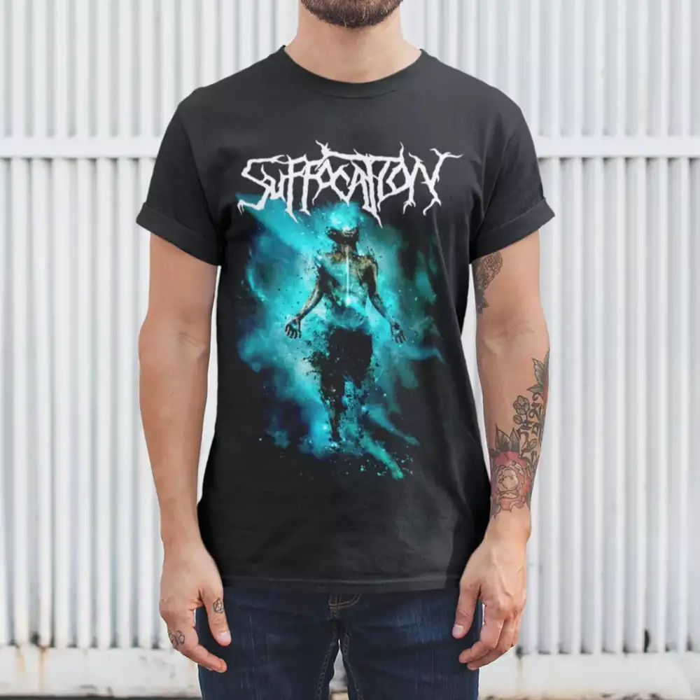 Suffocation Band T-Shirt, Suffocation Of The Dark Light Artwork Tee Shirt, Technical Death Metal Merch - Image 2