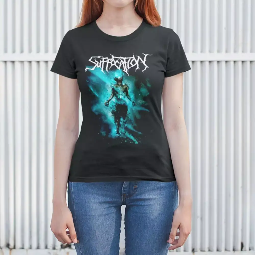 Suffocation Band T-Shirt, Suffocation Of The Dark Light Artwork Tee Shirt, Technical Death Metal Merch