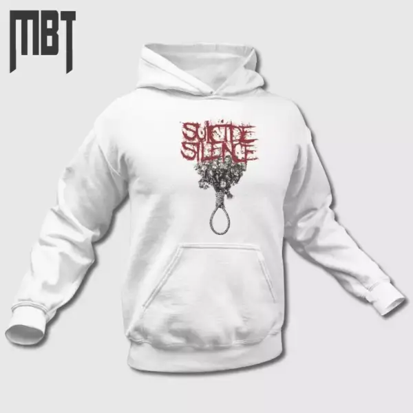 Suicide Silence Band Hoodie, Suicide Silence Logo Artwork Hooded Sweatshirt, Deathcore Merch