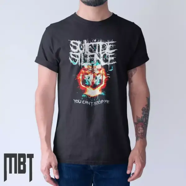 Suicide Silence Band T-Shirt, Suicide Silence You Can't Stop Me Cover Tee-Shirt, Deathcore Metal Merch
