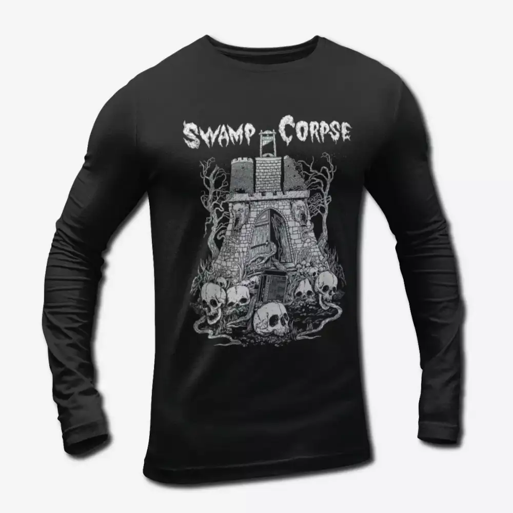 Swamp Corpse Bone Mill Long Sleeve T-Shirt, Doom Metal Merch