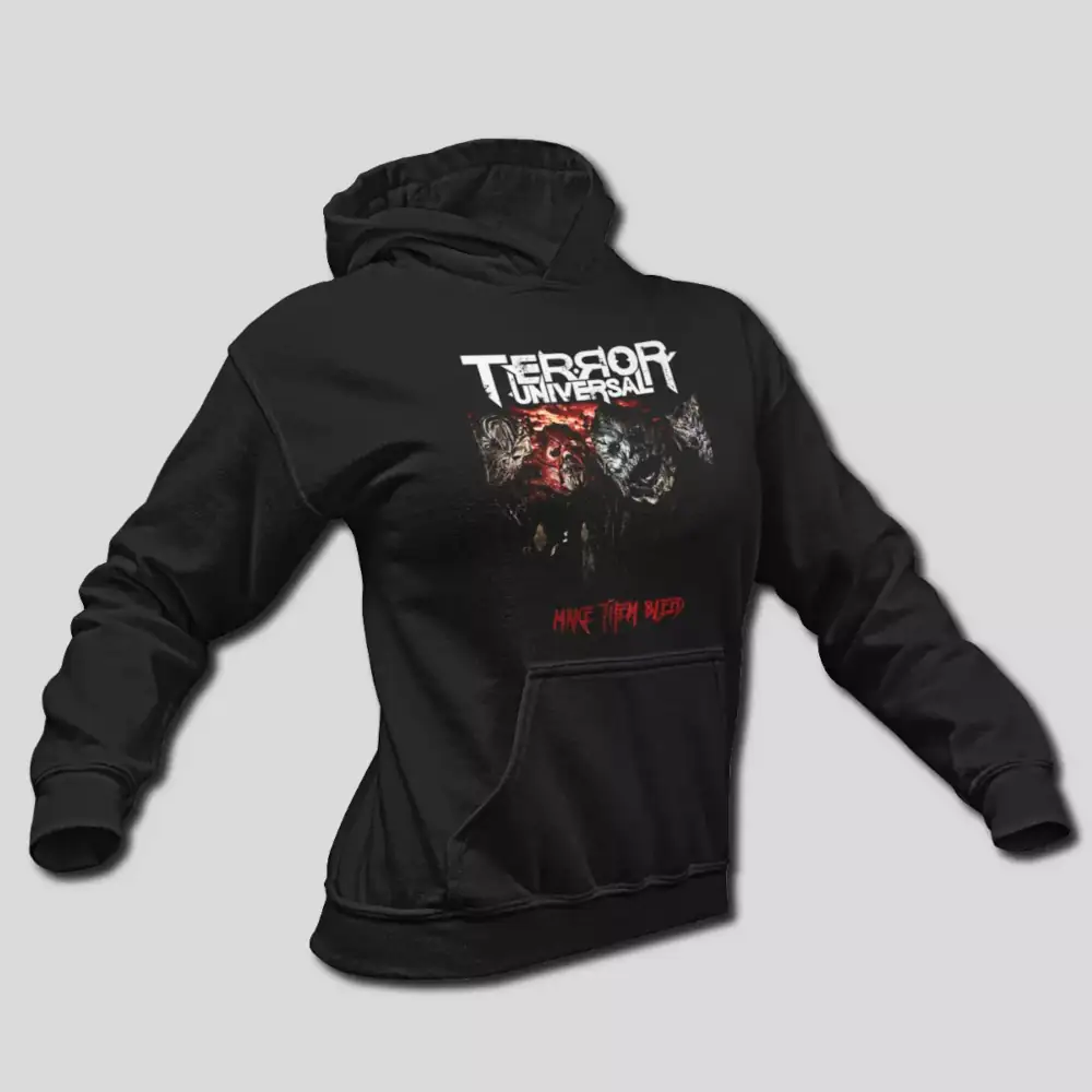 Terror Universal Hoodie, Terror Universal Make Them Bleed Hooded Sweatshirt, Industrial Metal Merch