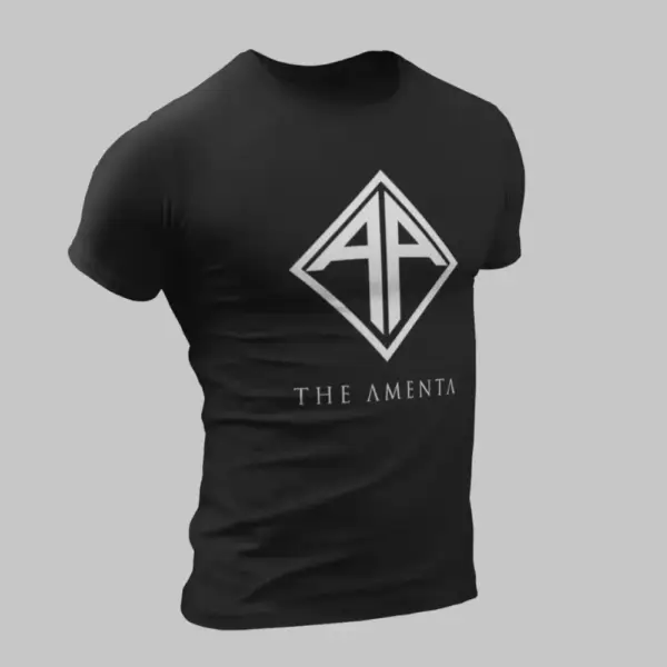 The Amenta T-Shirt, The Amenta Logo Artwork Black T-Shirt