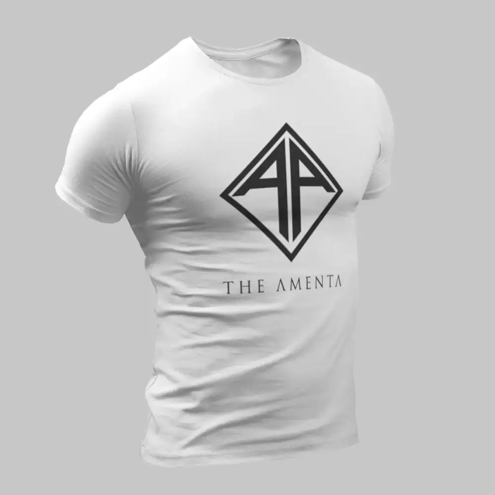 The Amenta T-Shirt, The Amenta Logo Artwork White T-Shirt