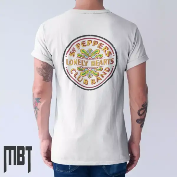 The Beatles T-Shirt, The Beatles Lonely Hearts Cover Tee-Shirt, Rock Merch - Image 2